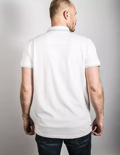 Weekend Offender Temple City Tipped Polo | White