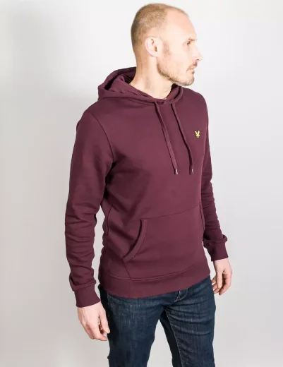 Lyle & Scott Men's Pullover Hoodie | Burgundy