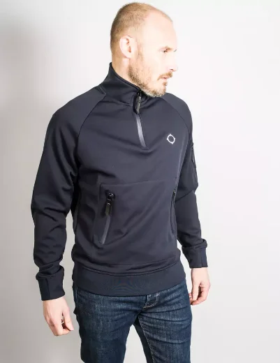 MA Strum Tech Fleece Quarter Zip Sweatshirt | Navy