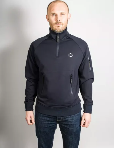 MA Strum Tech Fleece Quarter Zip Sweatshirt | Navy