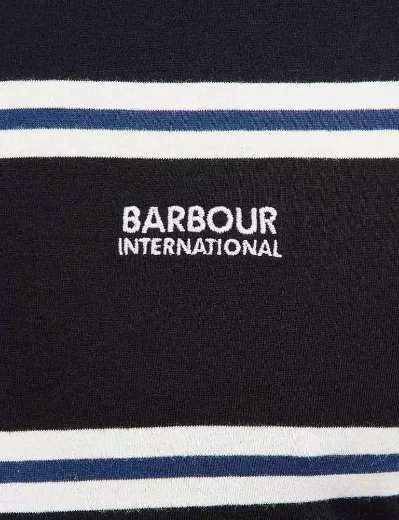 Barbour Intl Pipe Stripe T-Shirt | Black