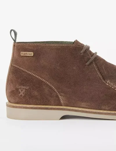 Barbour Terris Boot | Dark Brown Suede