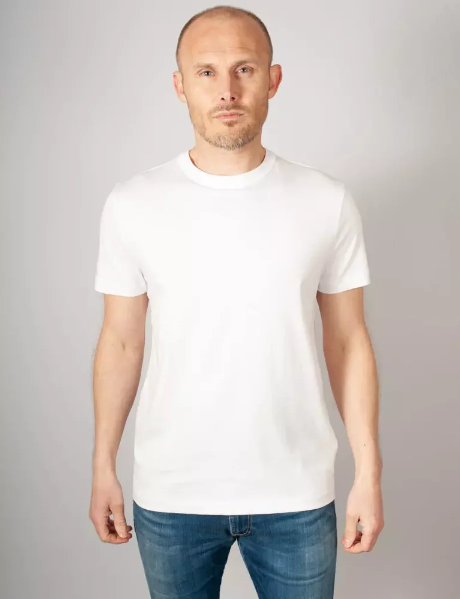 Tommy Hilfiger Cotton Sleeve Badge Logo T-Shirt | White
