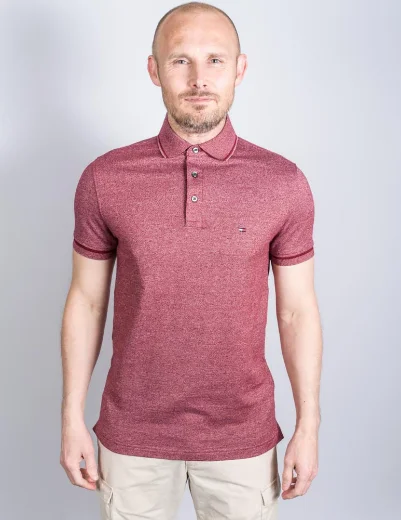 Tommy Hilfiger Mouline Tipped Polo Shirt | Rouge