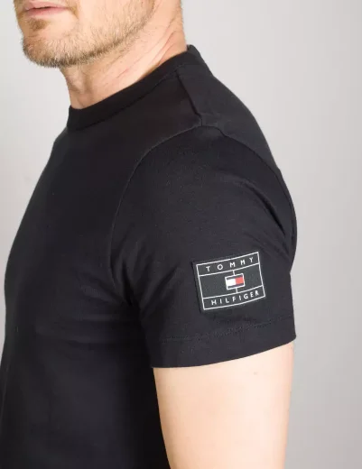 Tommy Hilfiger Cotton Sleeve Badge Logo T-Shirt | Navy