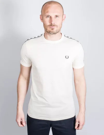 Fred Perry Taped Ringer T-Shirt | Ecru