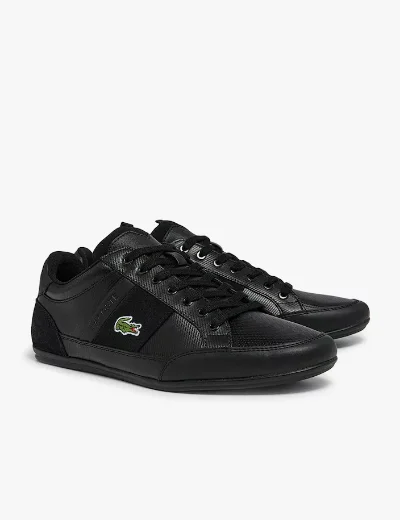 Lacoste Chaymon Base Line Leather Trainer | Black