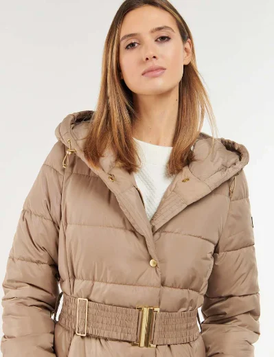 Barbour Intl Womens Track Line Quilted Jacket | Honey 