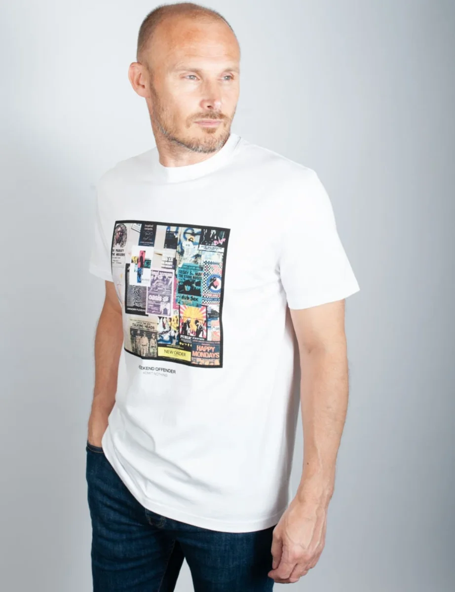 Weekend Offender Posters Graphic T-Shirt | White