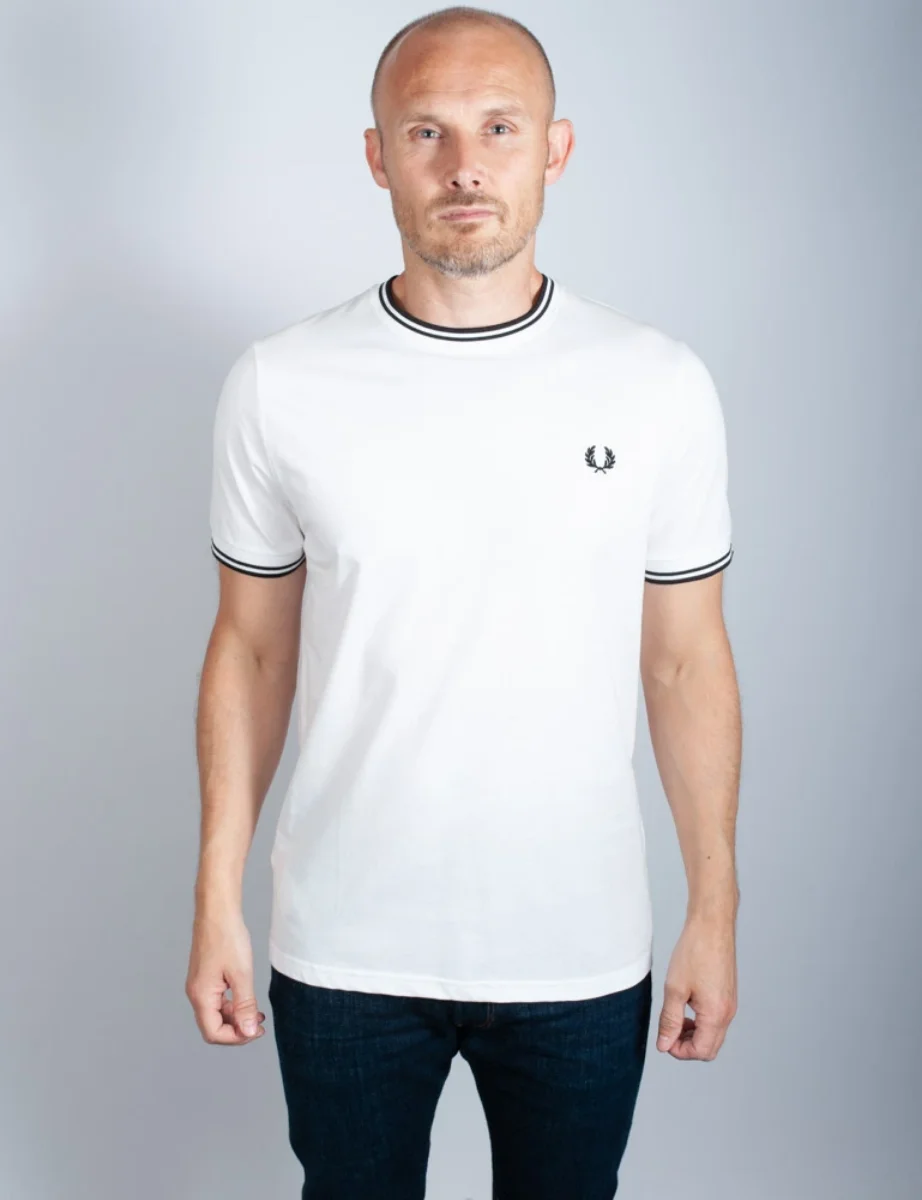 Fred Perry Twin Tipped T-Shirt | White