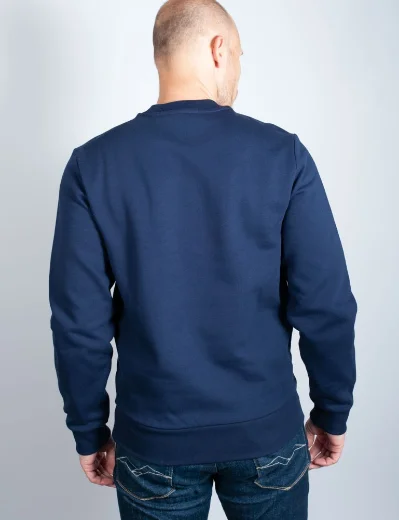 Mens Lacoste Organic Cotton Blend Fleece Sweatshirt | Navy
