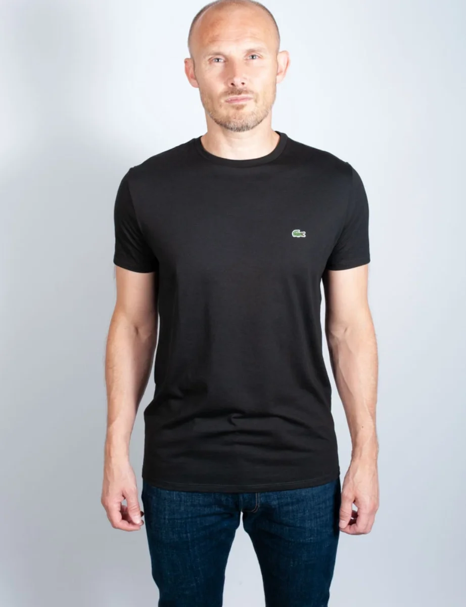 Lacoste Crew neck Pima Cotton Jersey T-Shirt | Black