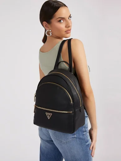 Guess Manhattan Triangle Logo Large Backpack | Black