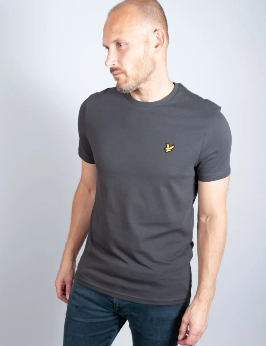 Lyle & Scott Organic Cotton Plain T-Shirt | Gunmetal
