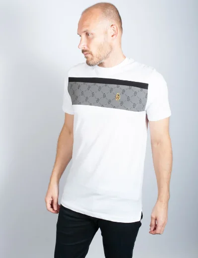 Luke Sport Lions Den Overprint T-Shirt | White / Black
