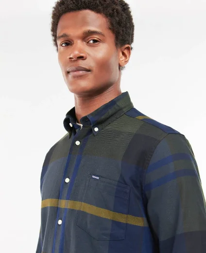 Barbour Dunoon Tailored Fit Shirt | Olive Night