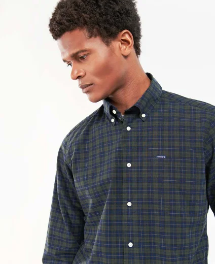 Barbour Lomond Tailored Fit Shirt | Olive Night Check 