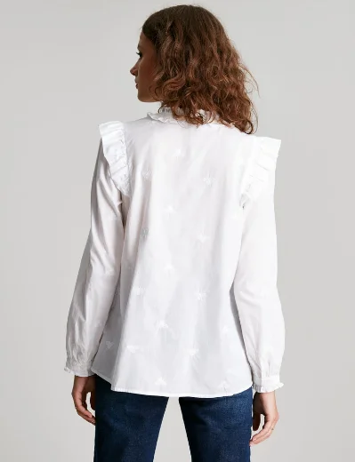 Joules Naomi Button Through Blouse | White