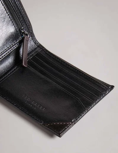 Ted Baker Korning Leather Bifold Wallet | Black