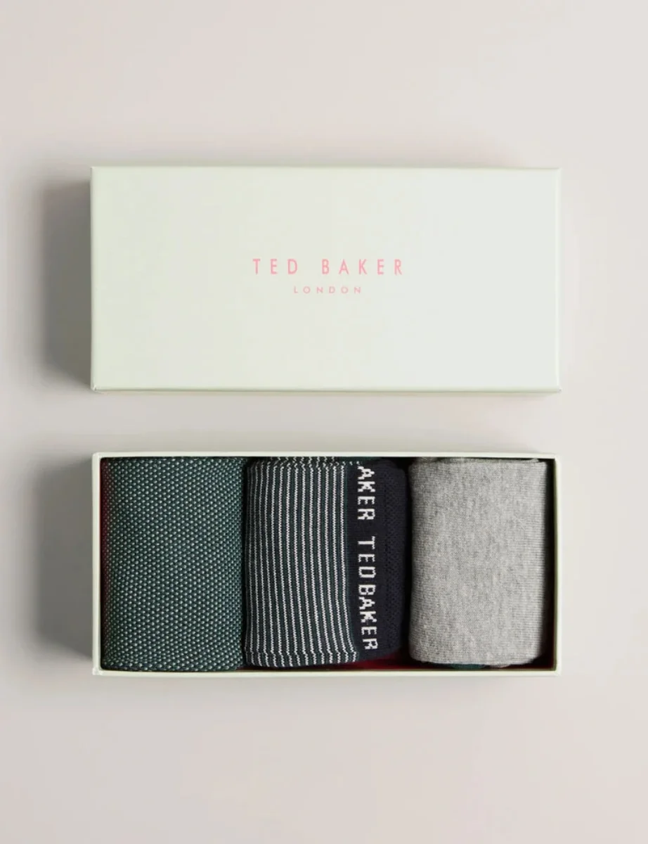 Ted Baker Homepak Assorted Three Pack of Socks 