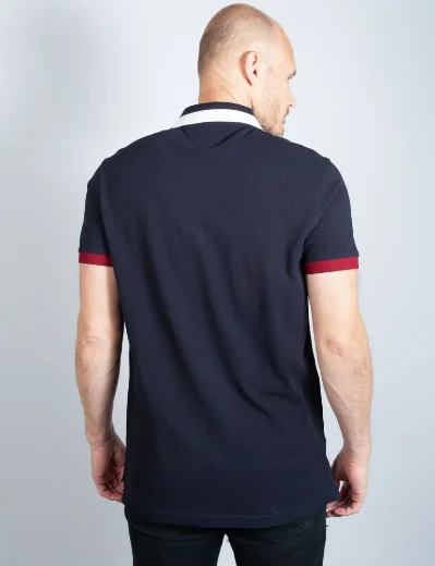 Tommy Hilfiger Colour Block Collar Polo | Navy