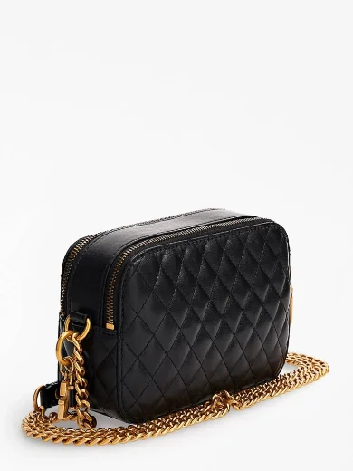 Guess Maila Quilted Cross Body Bag | Black