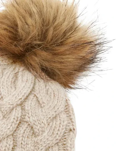 Joules Elena Cable Knit Hat | Oat