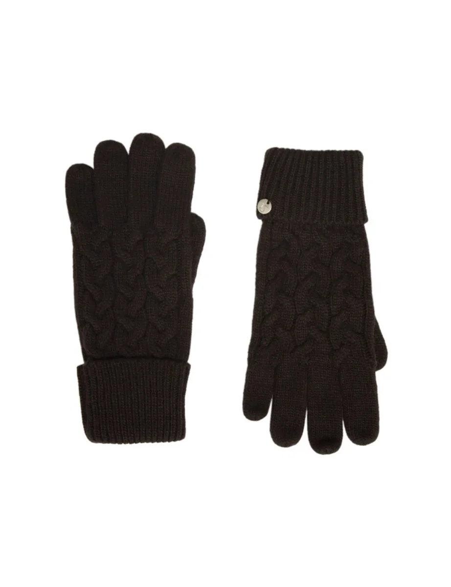 Joules Elena Cable Knit Gloves | Black
