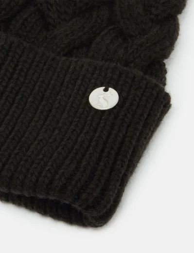 Joules Elena Cable Knit Hat | Black