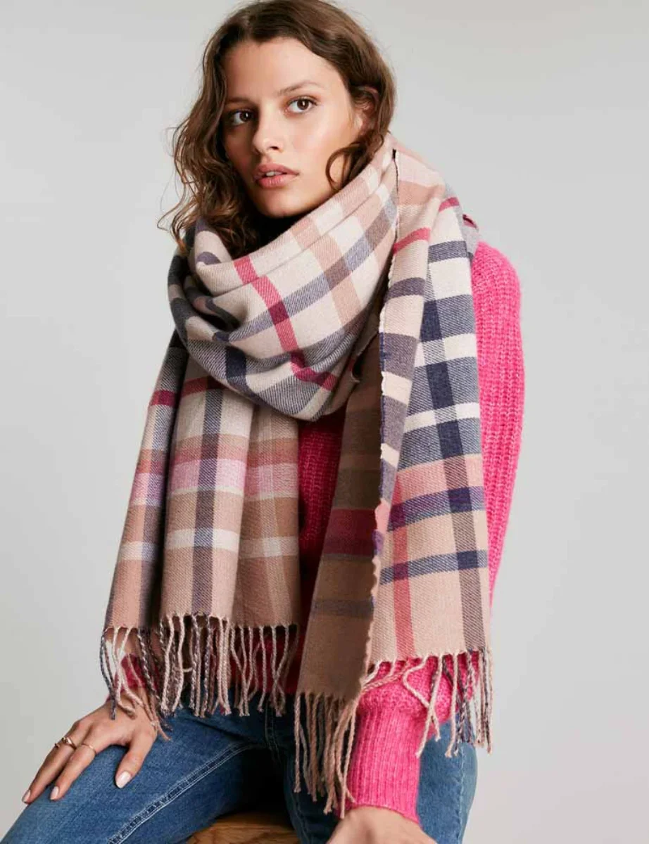 Joules Wetherby Scarf | Tan Check