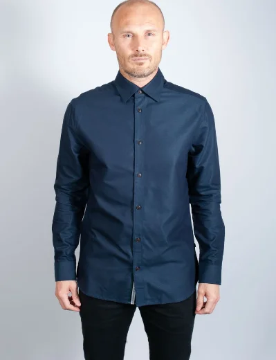 Ted Baker Solurr Long Sleeve Oxford Shirt | Navy