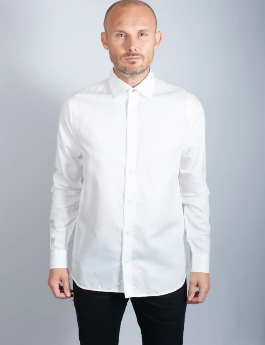 Ted Baker Layer Long Sleeve Shirt | White