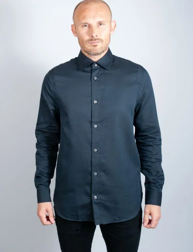 Ted Baker Layer Long Sleeve Shirt | Navy
