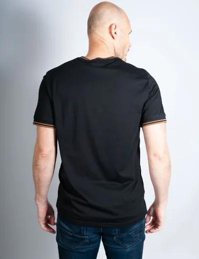Fred Perry Twin Tipped T-Shirt | Black / Stone