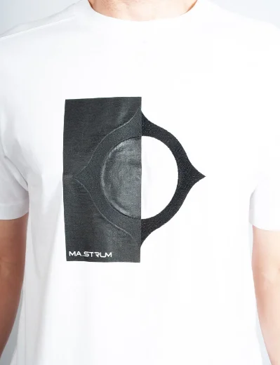 MA Strum Block Print Logo T-Shirt | White