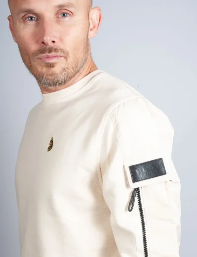 Luke Sport Content Crew Neck Sweater | Ecru