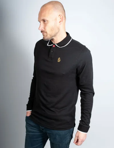Luke Sport Long Meadtastic Polo Shirt | Black