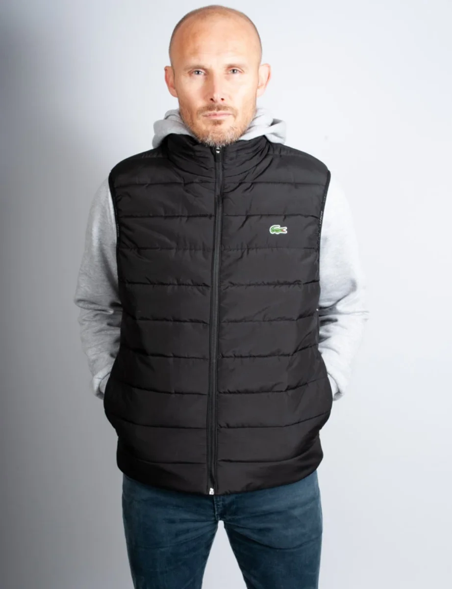 Lacoste Water Repellent Quilted Gilet | Black