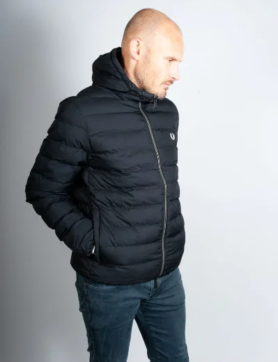 Fred Perry Hooded Insulated Jacket | Black