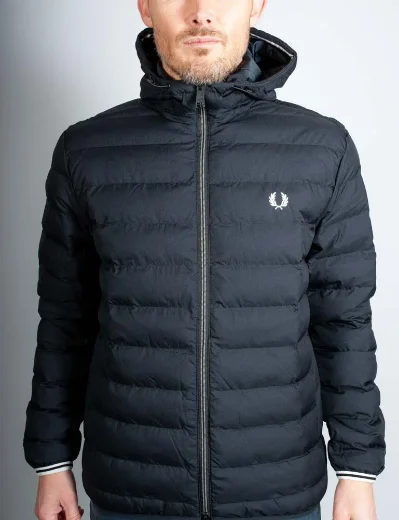 Fred Perry Hooded Insulated Jacket | Black