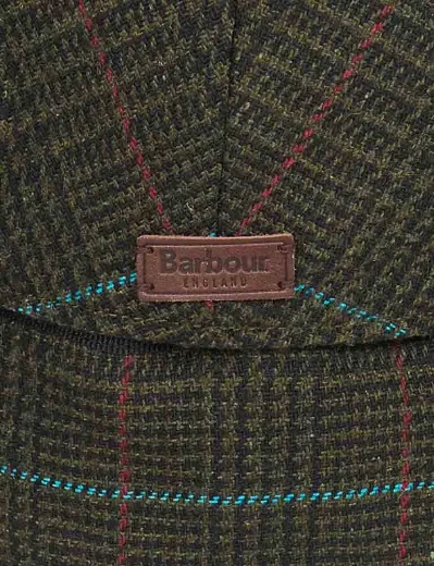Barbour Men's Cheviot Flat Cap | Dark Green Check