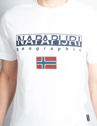Napapijri AYAS Short Sleeve Logo T-Shirt | White