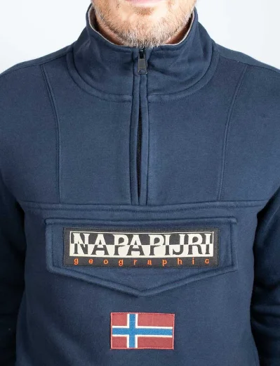 Napapijri Burgee Half Zip Sweatshirt | Dark Blue
