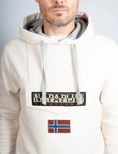 Napapijri Burgee Winter Pocket Hoody | Ivory