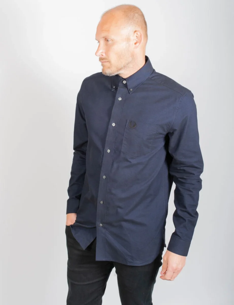 Fred Perry Brushed Cotton Oxford Shirt | French Navy