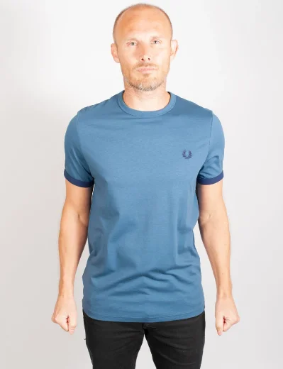 Fred Perry Ringer T-Shirt | Midnight Blue