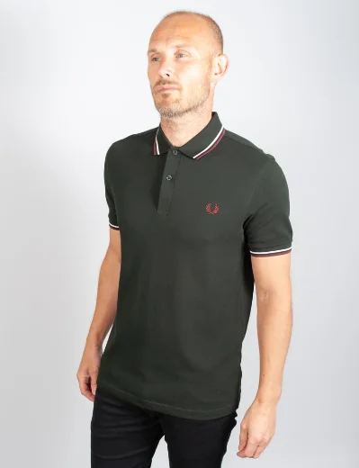 Fred Perry Twin Tipped Polo Shirt | Night Green