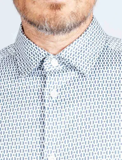Ted Baker Conifur Circle Geo Print LS Shirt | Lt Blue