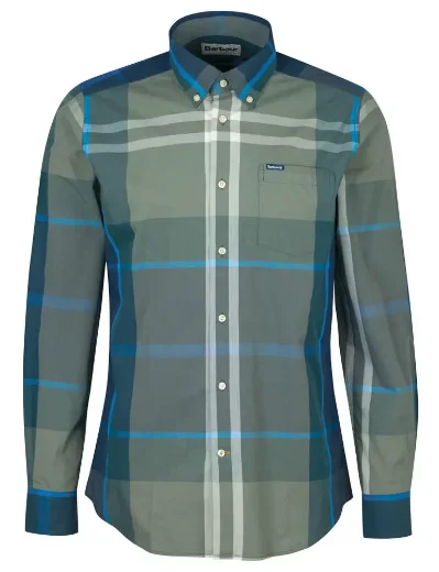 Barbour Harris Tailored Fit Tartan Check Shirt | Kielder Blue