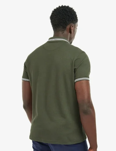 Barbour Intl Essential Tipped Polo Shirt | Forest